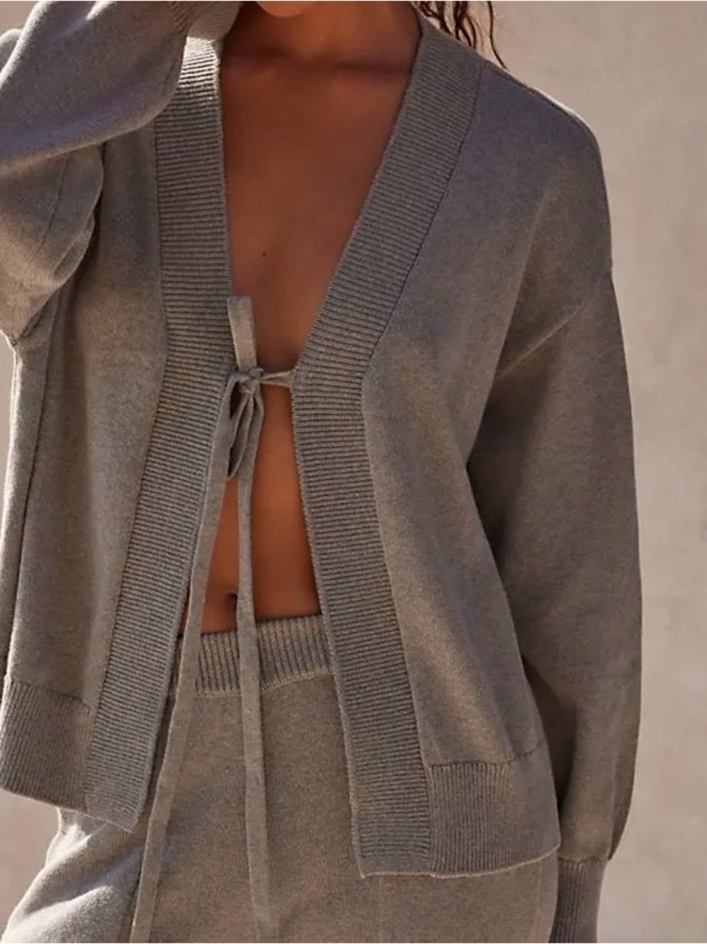 Free People Knit Lounge Set - Beige Sold Together